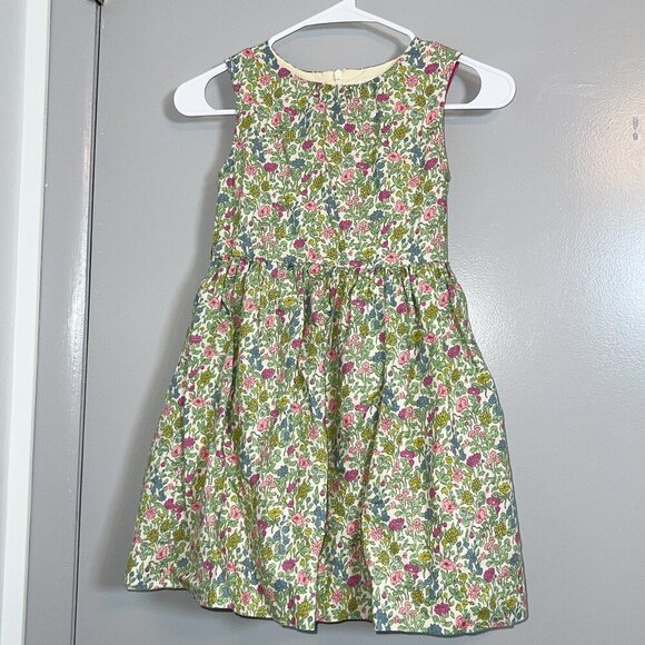 Mini Boden Other - Mini Boden Girl's Linen Floral Dress Fully Lined with Net Skirt Size 7-8Y